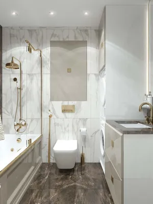 Фото ванной комнаты с роскошным мрамором