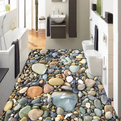 Фотографии ванной комнаты из пвх с использованием натуральных материалов