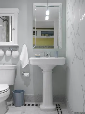 Красивые фотографии Ванной комнаты с крашеными стенами. Скачать в HD качестве.