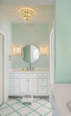 Вдохновение для ванной комнаты с крашенными стенами