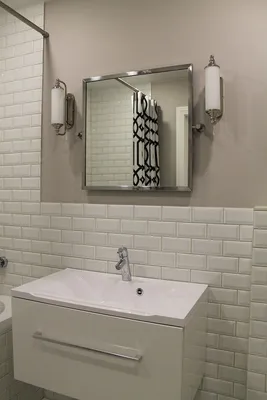 Идеи для ванной комнаты с крашенными стенами в современном стиле