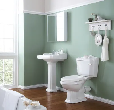 4K фото ванной комнаты с крашенными стенами