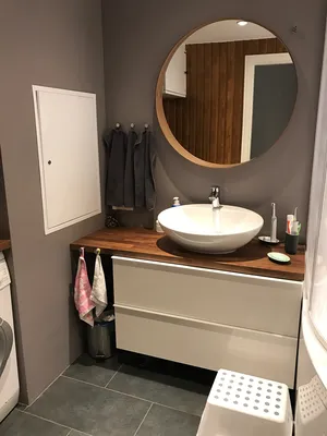 Фото ванной комнаты с крашенными стенами 2024
