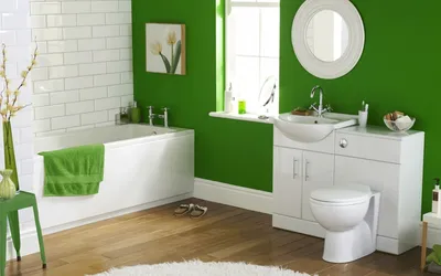 Уютные фото ванной комнаты с крашенными стенами