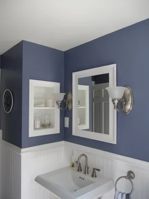 Трендовые фото ванной комнаты с крашенными стенами