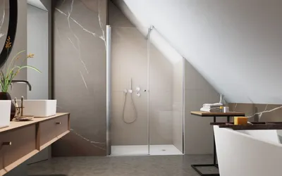 Фото ванной комнаты на мансардном этаже: творческие решения