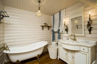 Уютная ванная комната с вагонкой: фотографии и дизайн