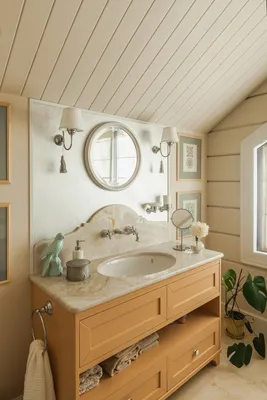 Ванная комната с вагонкой: фото идеи для ретро-модерна