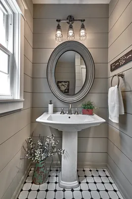 Ванная комната с вагонкой: фото идеи для классического рустик-стиля