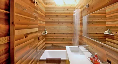 Картинка ванной комнаты обшитой вагонкой для скачивания