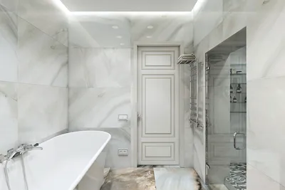 Фото ванной комнаты с плиткой под мрамор: вдохновляющие изображения