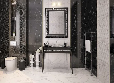 Фото ванной комнаты с эффектом мрамора: вдохновение