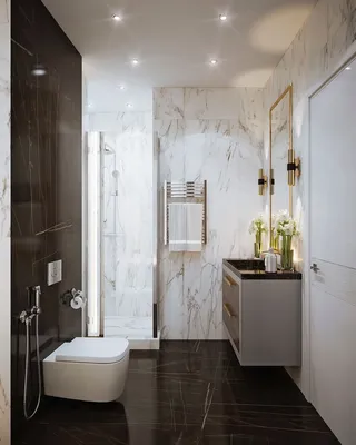 Мраморная плитка в ванной комнате: модные решения