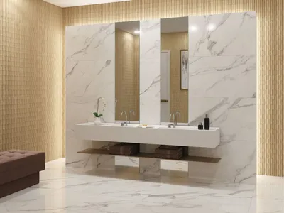 Фото ванной комнаты с эффектом мрамора: стильные идеи
