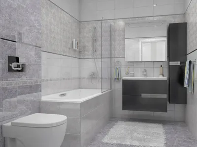 Вдохновляющие фото ванной комнаты с плиткой под мрамор