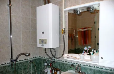 Фото ванной комнаты с газовой колонкой: идеи для современного интерьера