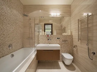 1) Фото ванной комнаты в бежевых тонах. Выберите размер и формат для скачивания: JPG, PNG, WebP