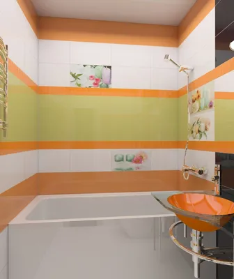 Ванная комната в оранжевых тонах: 4K изображения для скачивания