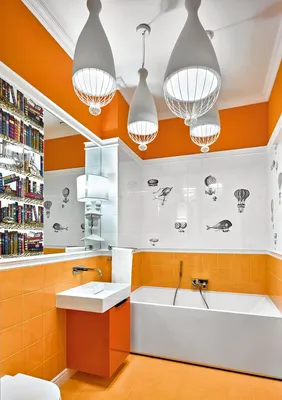 Фото ванной комнаты в оранжевом цвете: скачать новые изображения в HD качестве