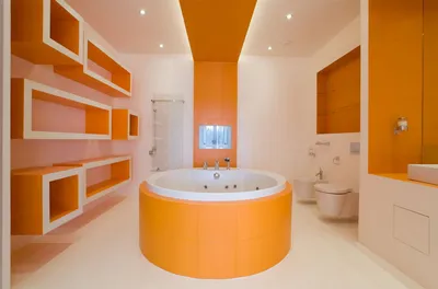 Ванная комната в оранжевых тонах: полезная информация и красивые изображения для скачивания