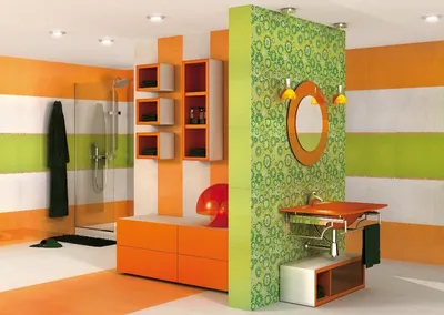 Фото ванной комнаты в оранжевом цвете: скачать бесплатно в Full HD качестве