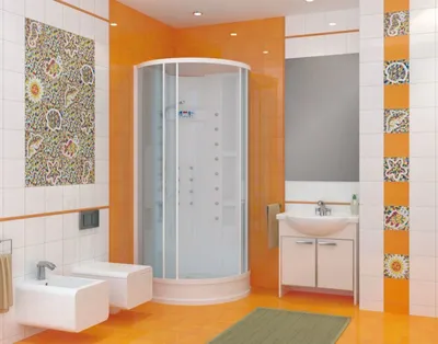 Ванная комната в оранжевых тонах: 4K изображения для скачивания в хорошем качестве