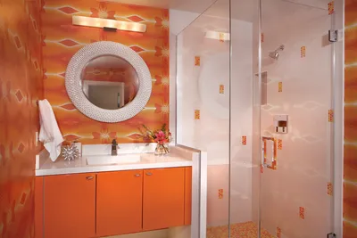 Ванная комната в оранжевых тонах: HD изображения для скачивания в хорошем качестве
