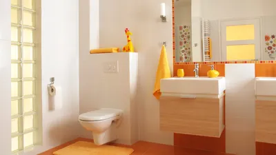 Картинки ванной комнаты в оранжевом цвете: новые изображения для