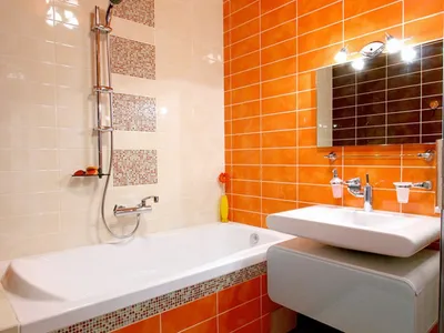 Фотографии ванной комнаты в оранжевом цвете: выберите размер и формат для скачивания