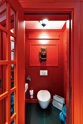 HD фото ванной комнаты в оранжевом цвете