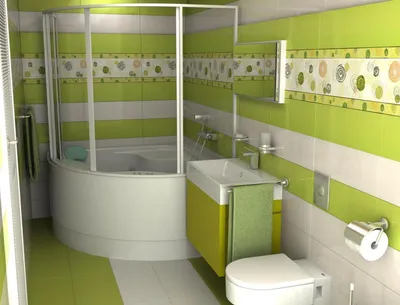 Фото ванной комнаты в салатовом цвете: выберите размер и формат