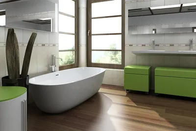 Фото ванной комнаты в салатовом цвете: полезная информация