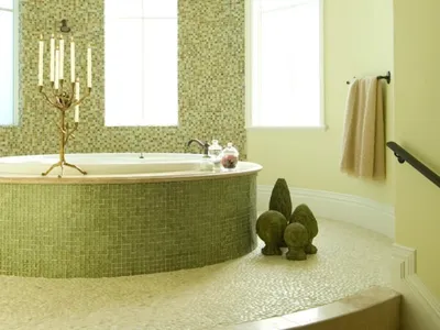 Фото ванной комнаты в салатовом цвете: лучшие изображения