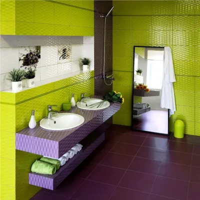 Фото ванной комнаты в салатовом цвете: скачать в PNG формате