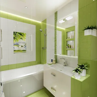 Фото ванной комнаты в салатовом цвете: лучшие идеи дизайна