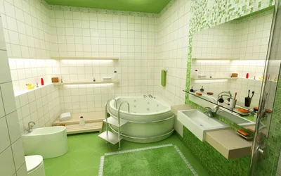 Фото ванной комнаты в салатовом цвете: скачать в высоком разрешении