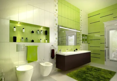 Фото ванной комнаты в салатовом цвете: выберите формат для скачивания
