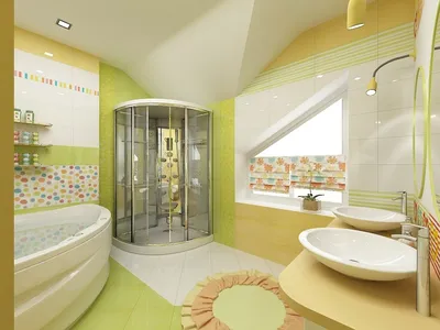Фото ванной комнаты в салатовом цвете в формате JPG