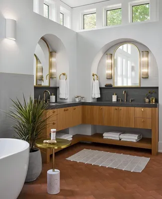 Фото ванной комнаты в салатовом цвете, создающей атмосферу уюта и комфорта
