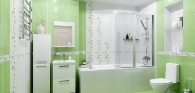 Ванная комната в салатовом цвете: фото идеи