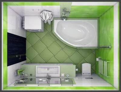Фото ванной комнаты в салатовом цвете в формате webp