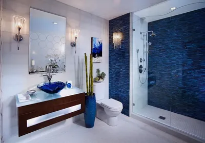 Новые изображения в 4K для ванной комнаты в синих тонах