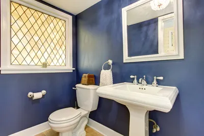 Фотографии ванной комнаты в синих тонах в высоком разрешении