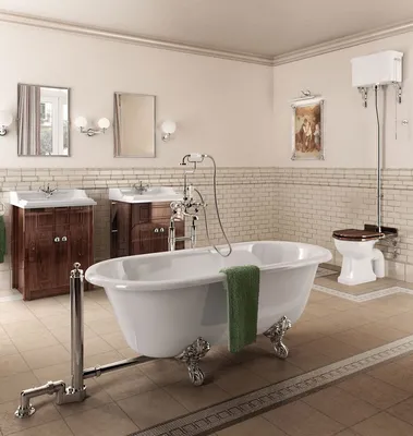 Изображение ванной комнаты в ретро стиле