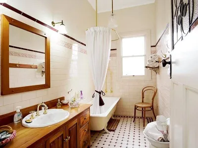 Ванная комната в стиле ретро фотографии