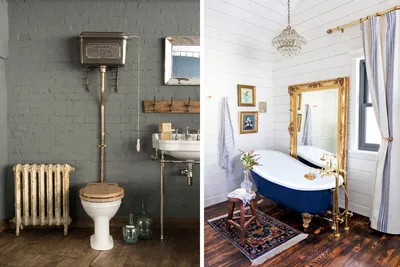Фото ванной комнаты в стиле ретро: скачать в WebP формате