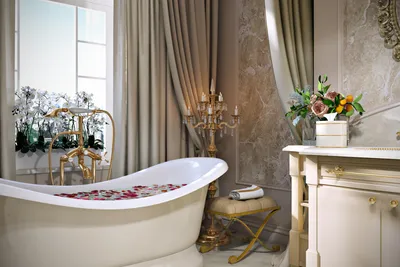 Ванная комната в стиле ретро с ретро-полотенцесушителем: фото