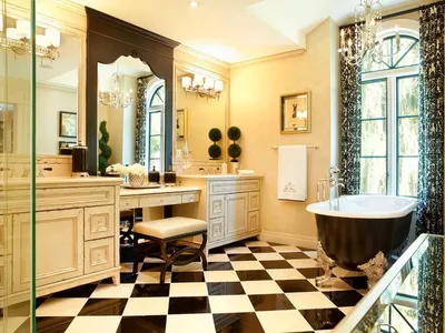 Фотография ванной комнаты в ретро стиле в HD