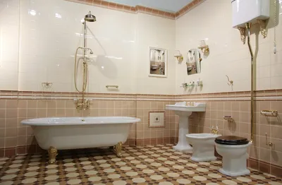 Full HD фото ванной комнаты в стиле ретро