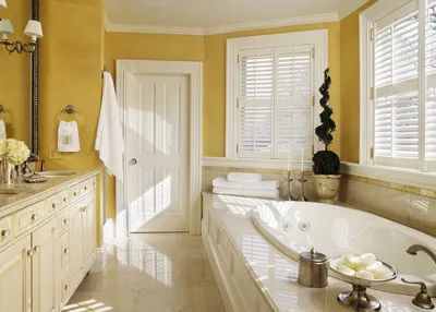 Фото ванной комнаты желтого цвета